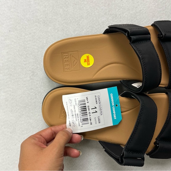 REEF CUSHION COMFORT CLOUD ROA US Womens Size 11 Black NWT - Picture 3 of 6